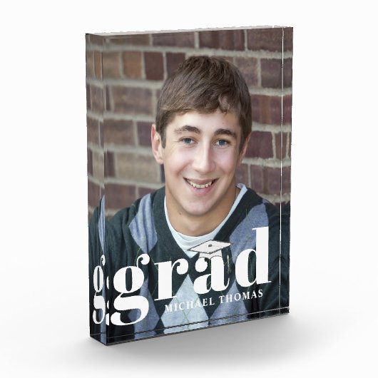 Abschluss Moderne einfache Typografie Fotoblock (Links)