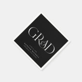 Abschluss Moderne Elegante Art Black Serviette (Ecke)