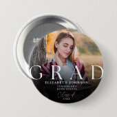 Abschluss Moderne Elegante Foto Grad Schaltfläche Button (Vorne & Hinten)