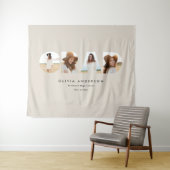 Abschluss Moderne, elegante Typografie, MultiFoto Wandteppich (Beispiel (Horizontal))