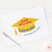 Abschluss Moderne Farbe Ovaler Aufkleber (Umschlag)