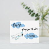 Abschluss Moderne Flying High Flugzeug Cloud Postkarte (Stehend Vorderseite)