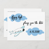 Abschluss Moderne Flying High Flugzeug Cloud Postkarte (Vorne/Hinten)