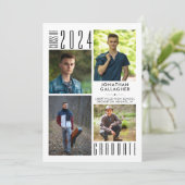 Abschluss Moderne FotoCollage Ankündigung (Stehend Vorderseite)