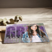 Abschluss Moderne Grad Typografie 2 Foto QR Code Einladung