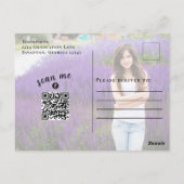 Abschluss Moderne Grad Typografie 2 Foto QR Code Postkarte (Rückseite)