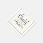 Abschluss Moderne Minimalistische Klasse von Lila Serviette (Ecke)