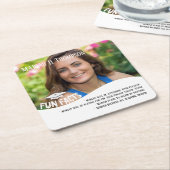 Abschluss Moderne Minimalistische Mortarboard Fun  Rechteckiger Pappuntersetzer (angewinkelt)