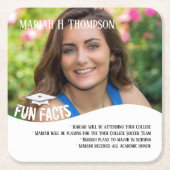 Abschluss Moderne Minimalistische Mortarboard Fun  Rechteckiger Pappuntersetzer (Vorderseite)