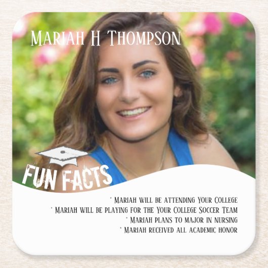 Abschluss Moderne Minimalistische Mortarboard Fun  Rechteckiger Pappuntersetzer (Vorderseite)