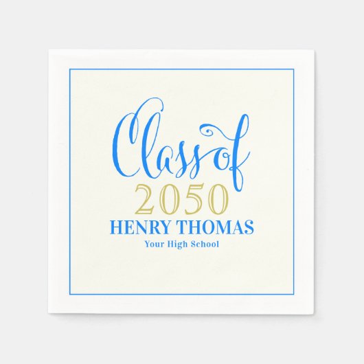 Abschluss Moderne Minimalistische Skriptklasse Bla Serviette (Vorderseite)