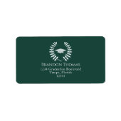 Abschluss Moderne Mortarboard Classic Dunkelgrün Adressaufkleber (Vorne)