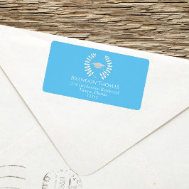 Abschluss Moderne Mortarboard Elegant Adressaufkleber