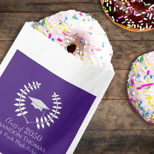 Abschluss Moderne Mortarboard Klassisch Lila Geschenktütchen