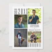 Abschluss Moderne Sleek FotoCollage Ankündigung (Vorderseite)