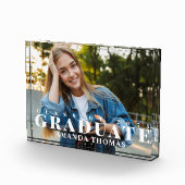 Abschluss Moderne Typografie Einfach Fotoblock (Rechts)