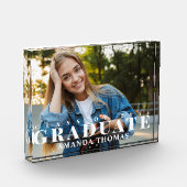 Abschluss Moderne Typografie Einfach Fotoblock (Links)