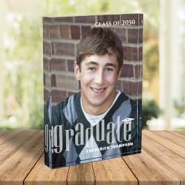 Abschluss Moderne Typografie Einfach Fotoblock