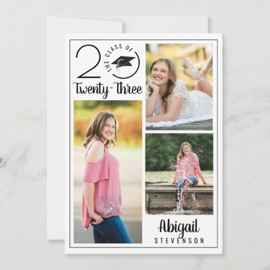 Abschluss Moderne Typografie Klasse Jahr 4 Fotos Ankündigung (Vorderseite)