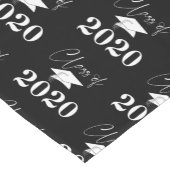 Abschluss Moderne Typografie-KLASSE Schwarz-weiß Kurzer Tischläufer (Ecke)