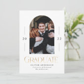 Abschluss Moderner Marineblau 1 Foto Bogen (Stehend Vorderseite)