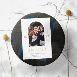 Abschluss Moderner Marineblau 1 Foto Bogen