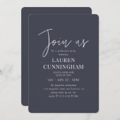 Abschluss Moderner Minimalistischer Chic Einladung (Vorne/Hinten)