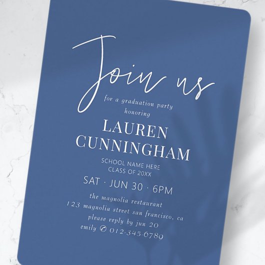 Abschluss Moderner Minimalistischer Chic Einladung