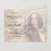 Abschluss Modernes Drehbuch Save the Date Postkarte (Rückseite)