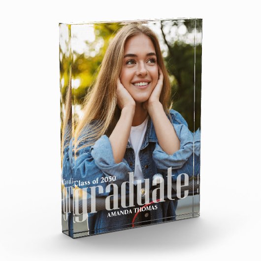 Abschluss Modernes, einfaches Minimalistisch Fotoblock (Links)