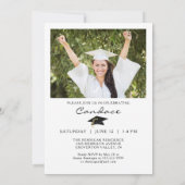 Abschluss Modernes, einfaches Script 2 Foto Einlad Einladung (Rückseite)