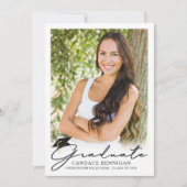 Abschluss Modernes, einfaches Skript 4 Foto Einlad Einladung (Vorderseite)