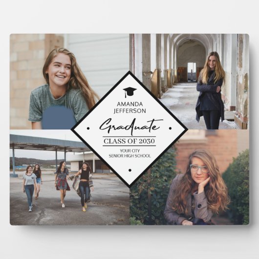 Abschluss Modernes, elegantes Drehbuch 4 Foto Coll Fotoplatte (Vorderseite)