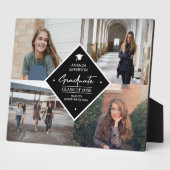 Abschluss Modernes, elegantes Skript 4 Foto Collag Fotoplatte (Seite)