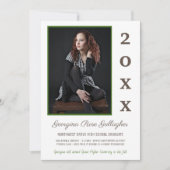 Abschluss Modernes Foto Einfaches Grünes Jahr Ankündigung (Vorderseite)