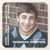 Abschluss Modernes Foto Einfaches Minimalistisches Rechteckiger Pappuntersetzer (Vorderseite)