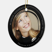 Abschluss Modernes Foto Keepake Keramik Ornament (Links)