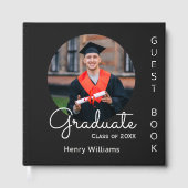 Abschluss Modernes Foto Maßgeschneiderte Absolvent Gästebuch (Vorderseite)