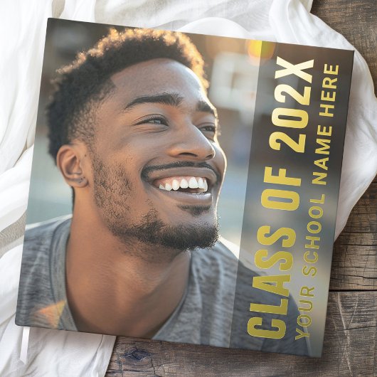 Abschluss Modernes Foto mit dunklem Overlay Gästebuch