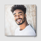 Abschluss Modernes Foto mit dunklem Overlay Gästebuch (Rückseite)