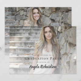 Abschluss Modernes Foto Party Einladung