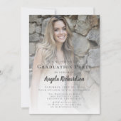 Abschluss Modernes Foto Typografie Party Einladung (Vorderseite)