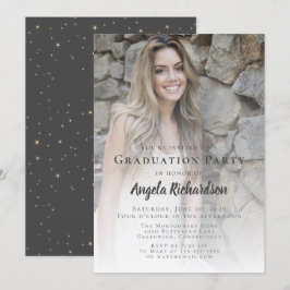 Abschluss Modernes Foto Typografie Party Einladung