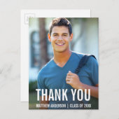 Abschluss Modernes Foto Vielen Dank Postcard BWB Postkarte (Vorne/Hinten)