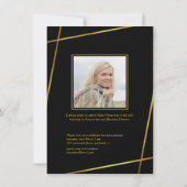 Abschluss Modernes geometrisches Foto Einladung (Rückseite)