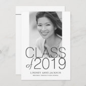 Abschluss Modernes gestapeltes Foto laden ein Ankündigung (Vorne/Hinten)