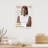Abschluss Modernes GraduiertenHeadline Foto Poste Poster (Küche)