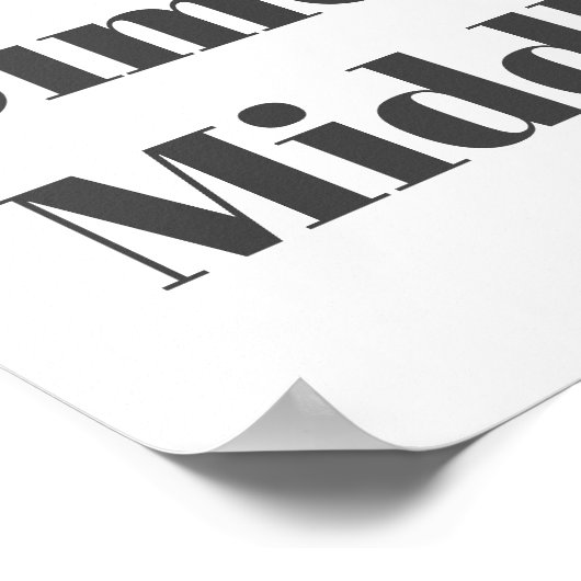 Abschluss Modernes Graduiertenschwarzes Headline-F Poster (Ecke)