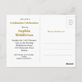 Abschluss Modernes Headline Graduate Foto Postca Postkarte (Rückseite)