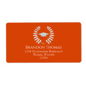 Abschluss Modernes klassisches Mortarboard Orange (Vorne)